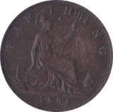 1881 FARTHING ( EF ) A - Farthing - Cambridgeshire Coins