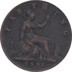 1881 FARTHING ( FAIR ) - Farthing - Cambridgeshire Coins