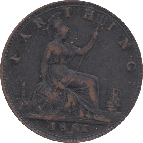 1881 FARTHING ( FAIR ) - Farthing - Cambridgeshire Coins