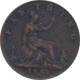 1881 FARTHING ( FAIR ) - Farthing - Cambridgeshire Coins