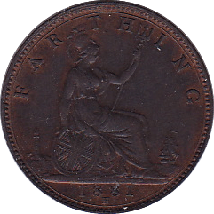 1881 FARTHING H ( GVF ) - Farthing - Cambridgeshire Coins