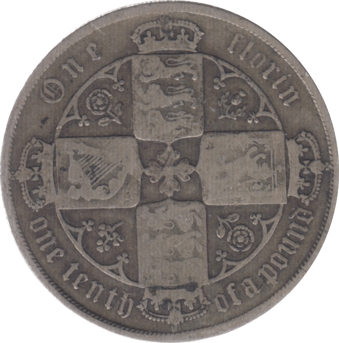 1881 FLORIN ( FINE ) 2 - Florin - Cambridgeshire Coins