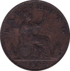 1881 H FARTHING ( AEF ) - Farthing - Cambridgeshire Coins