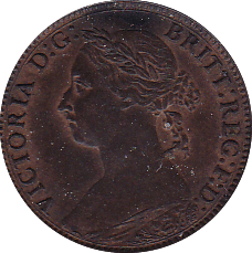 1881 H FARTHING ( UNC ) - Farthing - Cambridgeshire Coins