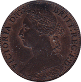 1881 H FARTHING ( UNC ) - Farthing - Cambridgeshire Coins