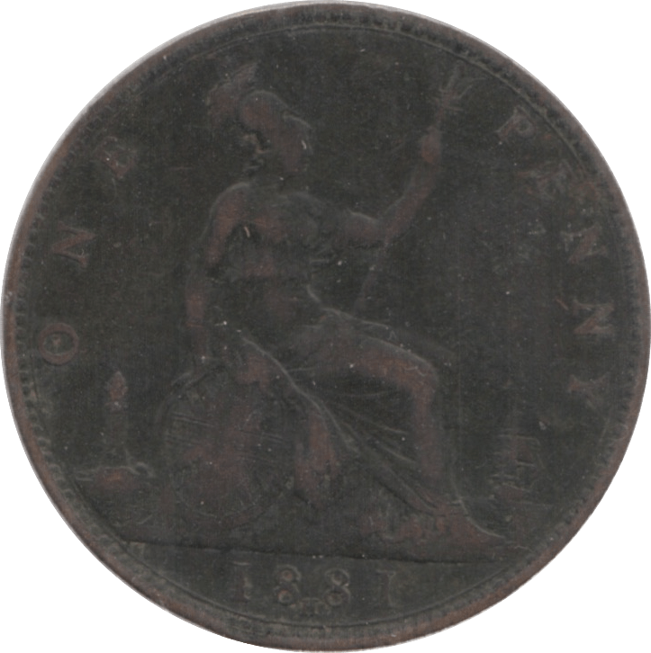 1881 PENNY ( FINE ) H - Penny - Cambridgeshire Coins