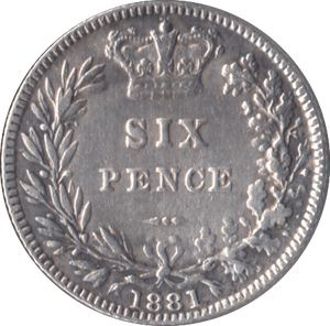 1881 SIXPENCE ( GVF ) - Sixpence - Cambridgeshire Coins