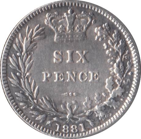 1881 SIXPENCE ( GVF ) - Sixpence - Cambridgeshire Coins