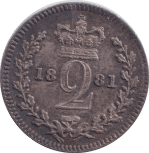 1881 TWOPENCE ( AUNC ) - Maundy Coins - Cambridgeshire Coins