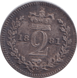 1881 TWOPENCE ( AUNC ) - Maundy Coins - Cambridgeshire Coins