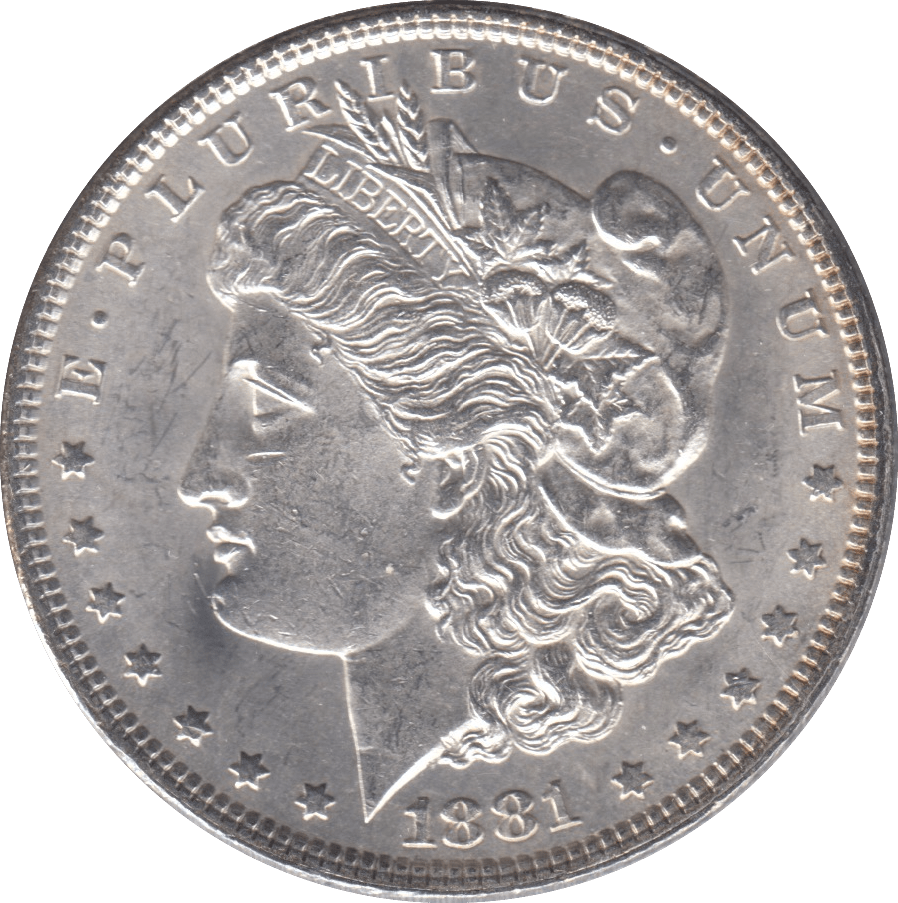 1881 USA SILVER MORGAN DOLLAR PHILADELPHIA MINT - SILVER WORLD COINS - Cambridgeshire Coins