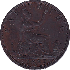 1882 FARTHING H ( UNC ) - Farthing - Cambridgeshire Coins