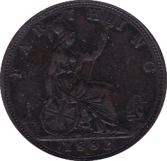 1882 H FARTHING ( GVF ) - Farthing - Cambridgeshire Coins