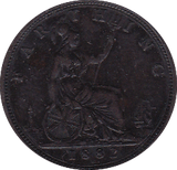 1882 H FARTHING ( GVF ) - Farthing - Cambridgeshire Coins