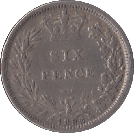 1882 SIXPENCE ( GVF ) - Sixpence - Cambridgeshire Coins