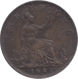 1883 FARTHING ( EF ) 23 - Farthing - Cambridgeshire Coins