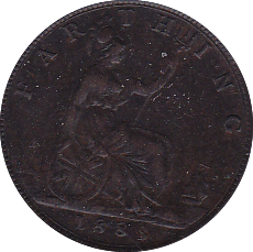 1883 FARTHING ( EF ) - Farthing - Cambridgeshire Coins