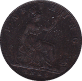 1883 FARTHING ( EF ) - Farthing - Cambridgeshire Coins