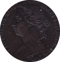 1883 FARTHING ( EF ) - Farthing - Cambridgeshire Coins