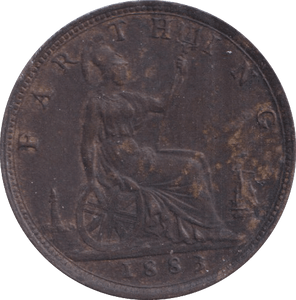 1883 FARTHING ( EF ) - Farthing - Cambridgeshire Coins