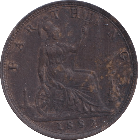 1883 FARTHING ( EF ) - Farthing - Cambridgeshire Coins