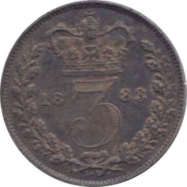 1883 MAUNDY THREEPENCE ( AUNC ) 1 - Maundy Coins - Cambridgeshire Coins