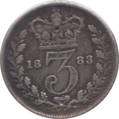 1883 MAUNDY THREEPENCE ( GF ) - Maundy Coins - Cambridgeshire Coins