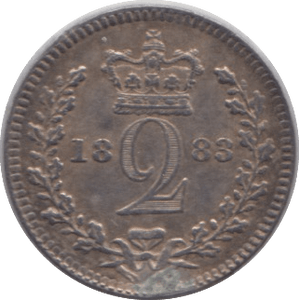 1883 MAUNDY TWOPENCE ( AUNC ) - Maundy Coins - Cambridgeshire Coins