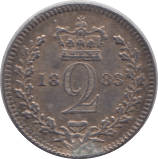 1883 MAUNDY TWOPENCE ( AUNC ) - Maundy Coins - Cambridgeshire Coins