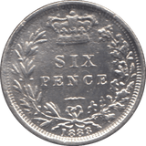 1883 SIXPENCE ( EF ) 2 - Sixpence - Cambridgeshire Coins