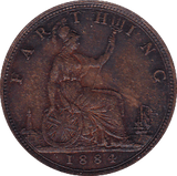 1884 FARTHING ( AUNC ) - Farthing - Cambridgeshire Coins