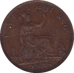 1884 FARTHING ( EF ) - Farthing - Cambridgeshire Coins