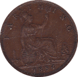 1884 FARTHING ( EF ) - Farthing - Cambridgeshire Coins