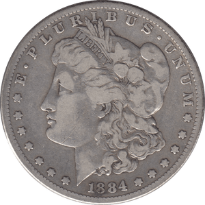 1884 SILVER MORGAN DOLLAR SAN FRANCISCO MINT - SILVER WORLD COINS - Cambridgeshire Coins