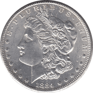 1884 SILVER MORGAN DOLLAR USA CARSON CITY MINT - SILVER WORLD COINS - Cambridgeshire Coins