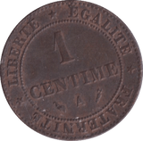 1885 1 CENTIME FRANCE - WORLD COINS - Cambridgeshire Coins