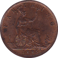 1885 FARTHING ( BU ) - Farthing - Cambridgeshire Coins