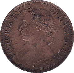 1885 FARTHING ( EF ) - Farthing - Cambridgeshire Coins