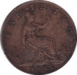 1885 FARTHING ( EF ) - Farthing - Cambridgeshire Coins