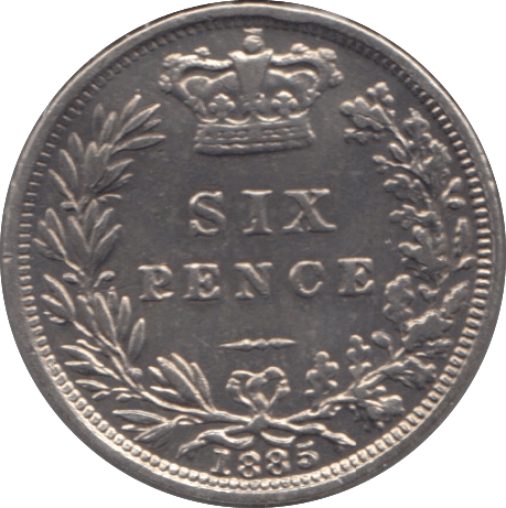 1885 SIXPENCE ( EF ) 2 - Sixpence - Cambridgeshire Coins