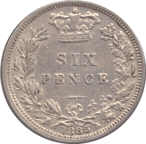 1885 SIXPENCE (EF) - Sixpence - Cambridgeshire Coins