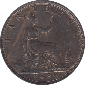 1886 FARTHING ( BU ) - Farthing - Cambridgeshire Coins