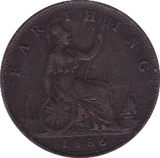 1886 FARTHING ( VF ) B - Farthing - Cambridgeshire Coins