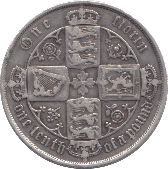 1886 FLORIN ( FINE ) - FLORIN - Cambridgeshire Coins