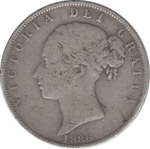 1886 HALFCROWN ( FINE ) - Halfcrown - Cambridgeshire Coins