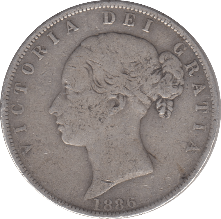 1886 HALFCROWN ( FINE ) - Halfcrown - Cambridgeshire Coins