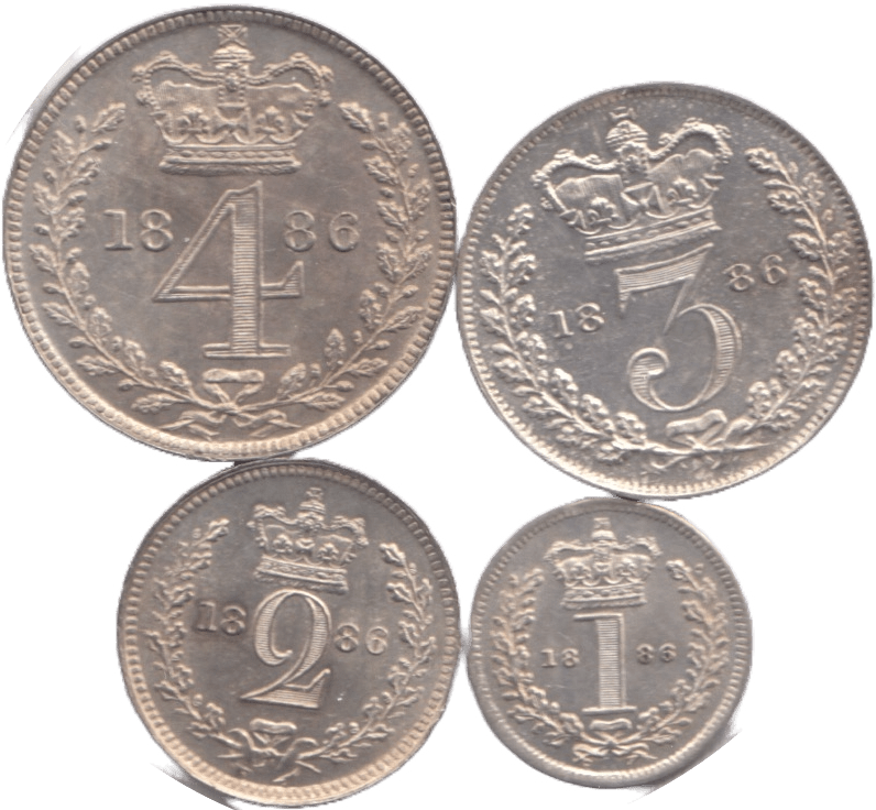 1886 MAUNDY SET VICTORIA - Maundy Set - Cambridgeshire Coins