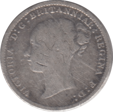 1886 SILVER THREEPENCE ( FAIR ) - Threepence - Cambridgeshire Coins