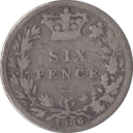 1886 SIXPENCE ( NF ) - Sixpence - Cambridgeshire Coins