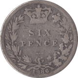 1886 SIXPENCE ( NF ) - Sixpence - Cambridgeshire Coins